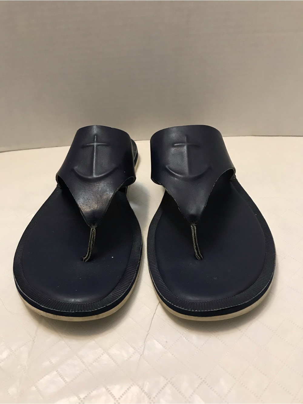 Sperry Navy Anchor Toe-Post Sandals